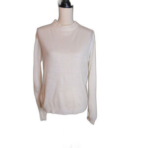 100% Acrylic Fiber pullover zip up back crew neck long sleeve sweater, sz 38(6)